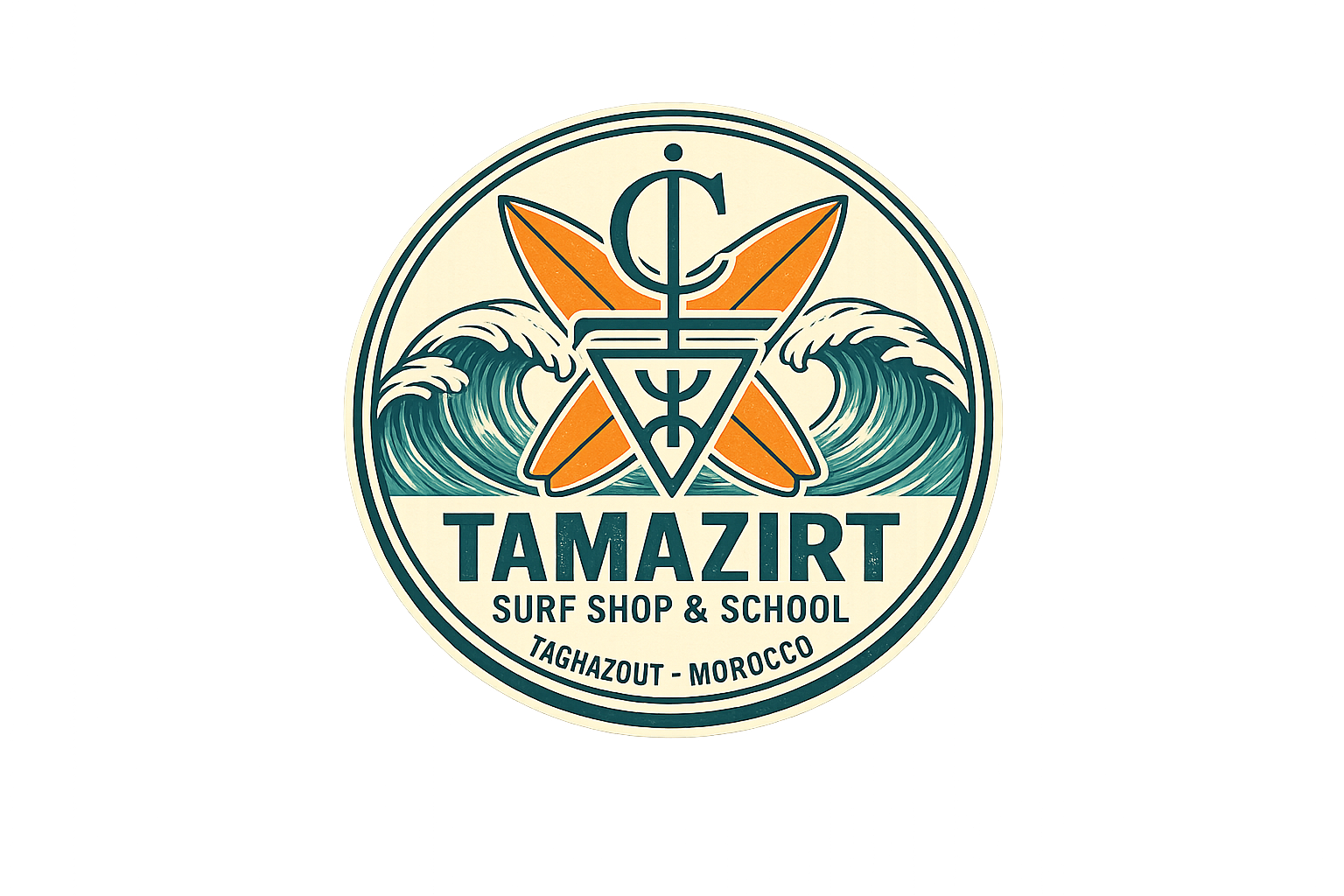 Tamazirt Surf Shop & School Logo